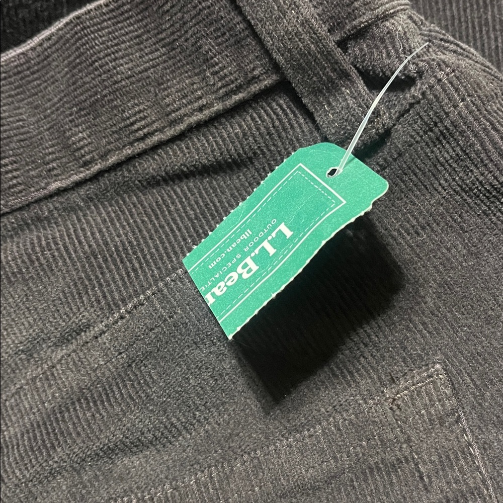 LL Bean Corduroy Bookcut Pants Sz 18 High Rise Pockets Lycra Blend Closet Staple - Picture 8 of 8